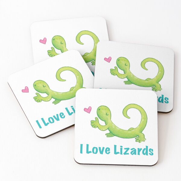 Item preview, I Love Lizards - Lizard Blowing Kisses & Hearts designed and sold by gtgbrown.