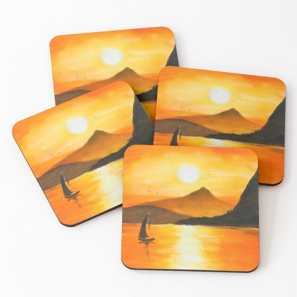 Item preview, Sunset over a sailboat | countryside designed and sold by NathBros.
