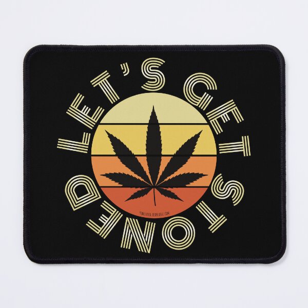 Item preview, Retro Vintage Sunset Orange Pot leaf-Lets get stoned designed and sold by YomeHayin.