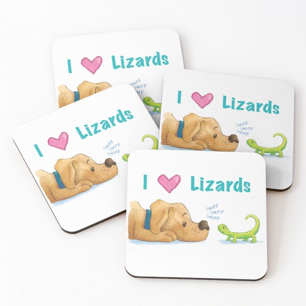 Item preview, Puppy Dog - I Love Heart Lizards - Dog Chasing Lizard designed and sold by gtgbrown.