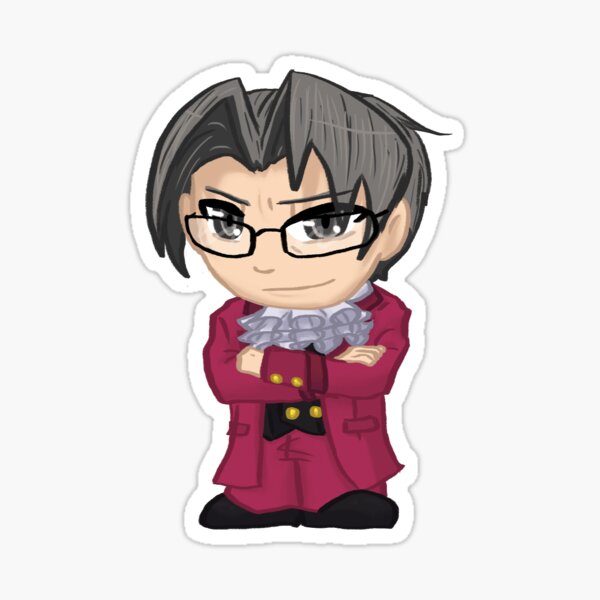 Ace Attorney Investigations Edgeworth Sprite Sticker for Sale by vivianby