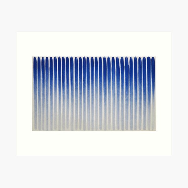 Lee ufan big blue lines Art Print