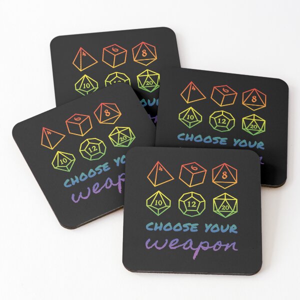 Item preview, Colorful Rainbow RPG Dice Set - Choose Your Weapon designed and sold by SqrlStudios.
