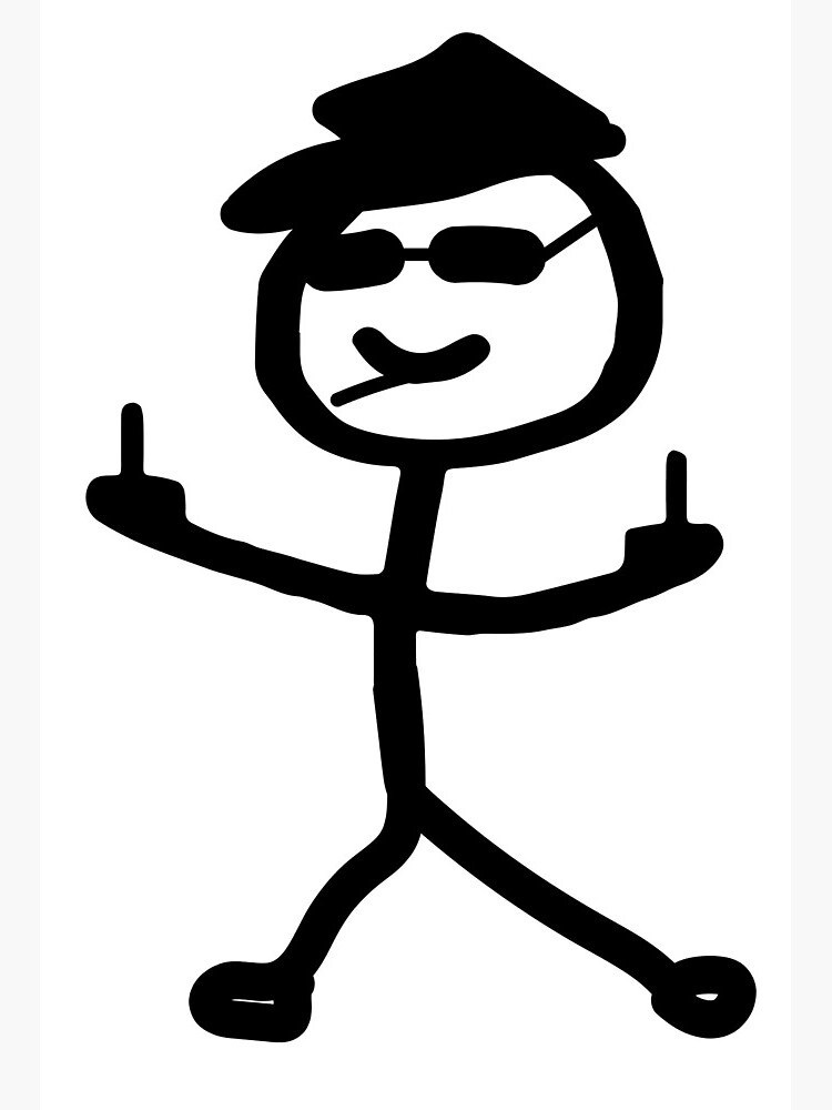 Download Funny Meme Stickman Fire Wallpaper