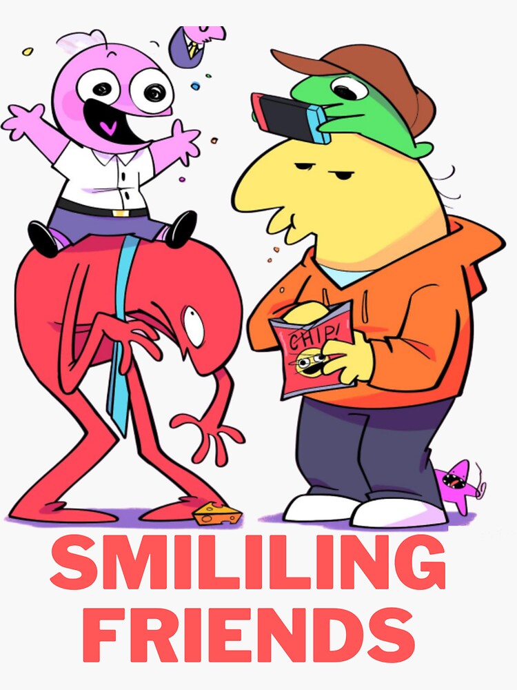 Smiling Friends Characters Sticker By Allinone Redbubble