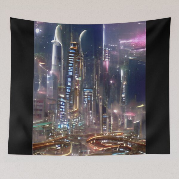 Item preview, Futuristic City In Space designed and sold by banjoe47.