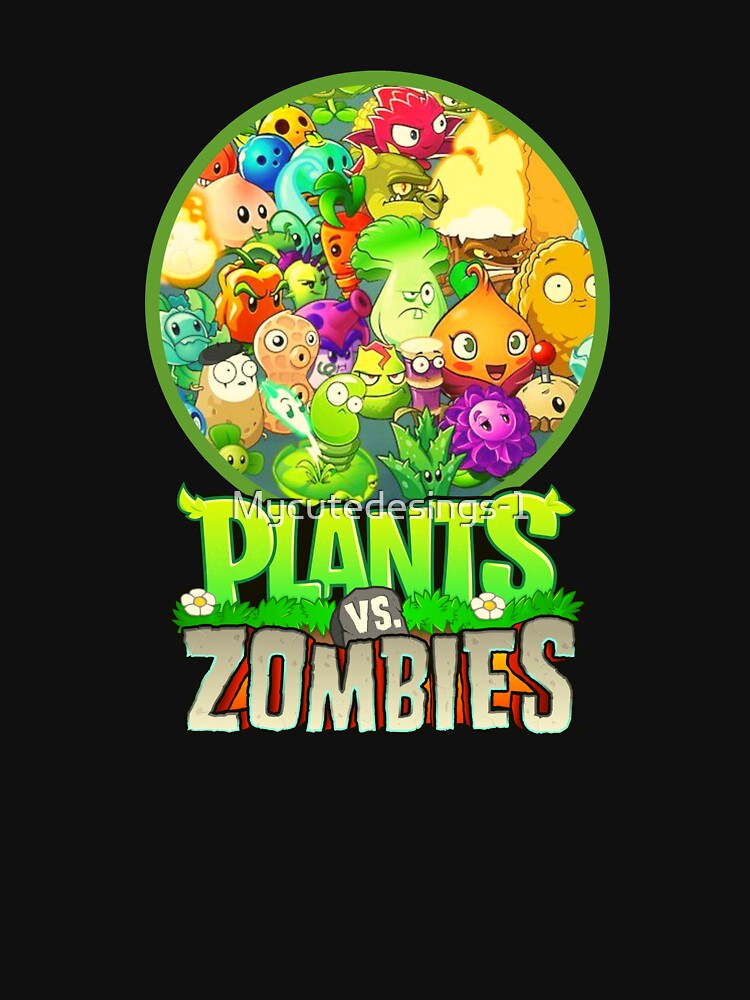 Characters plants vs zombies Heroes, zombie, battle for the neighborhood,  gifts, birthday,kids backpacks for school, Kids T-Shirt by Mycutedesings-1