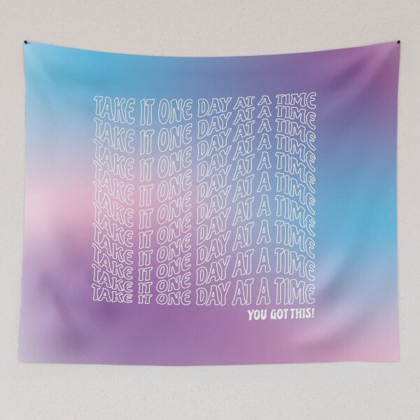 Item preview, Take it One Day at a Time Retro Wave Trendy Graphic designed and sold by MarzStudio.