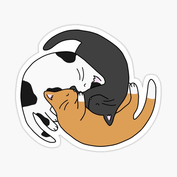 Item preview, Cat's Sleeping In a Circle designed and sold by StickerHome.