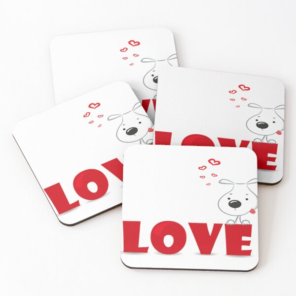 Item preview, Cute Puppy Dog Love  Valentines Day Canvas  designed and sold by PinkySkull.