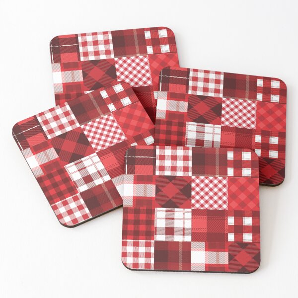 Item preview, Mixed Red And White Clark Tartan - Buffalo Plaid Pattern designed and sold by NawalMagdy.