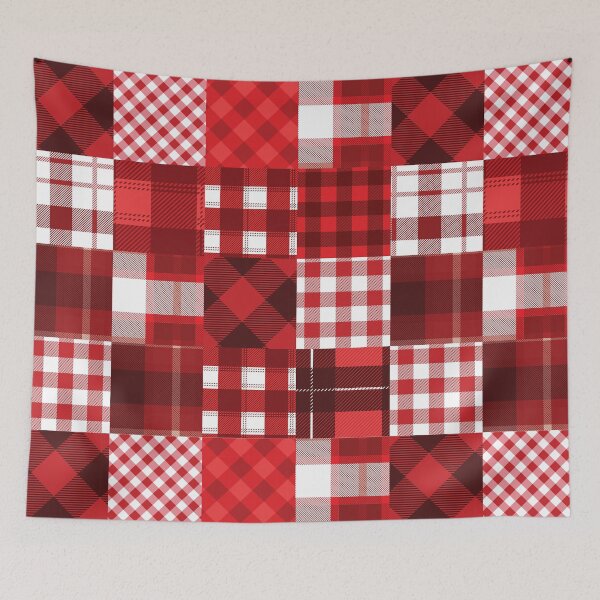 Item preview, Mixed Red And White Clark Tartan - Buffalo Plaid Pattern designed and sold by NawalMagdy.