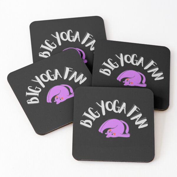 Item preview,  Big Yoga Fan Purple Cat Design Sport Fitness Exercise  designed and sold by LGbubble.