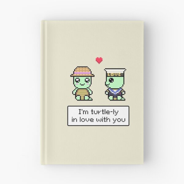 Item preview, Turtle-ly in Love with You Valentines Day Cute Kawaii Turtle Couple on a Date Pixel Art designed and sold by Pixe11y.
