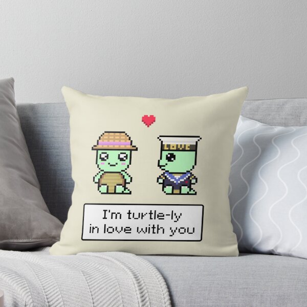 Item preview, Turtle-ly in Love with You Valentines Day Cute Kawaii Turtle Couple on a Date Pixel Art designed and sold by Pixe11y.