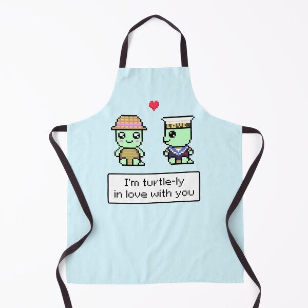 Item preview, Turtle-ly in Love with You Valentines Day Cute Kawaii Turtle Couple on a Date Pixel Art designed and sold by Pixe11y.