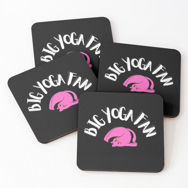 Item preview, Big Yoga Fan Pink Cat Design Sport Fitness Exercise  designed and sold by LGbubble.