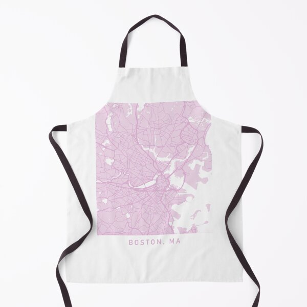 Item preview, Boston MA Minimal Clean Modern Map Photographic Print in Pink designed and sold by MarzStudio.
