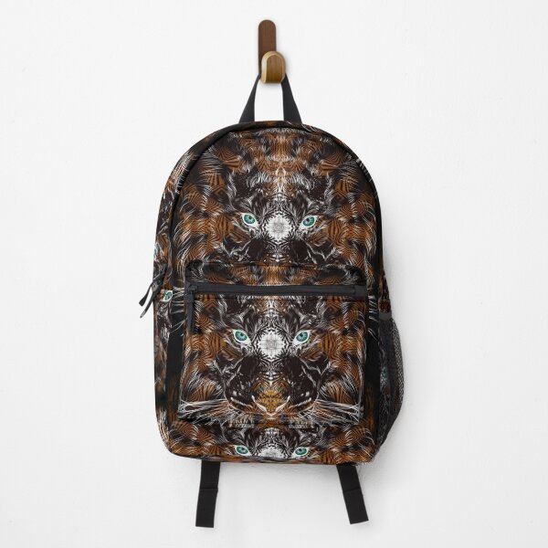 Item preview, Primal Tiger Mandala with Turtle face on Nose Optical Illusion Funky Print designed and sold by BadassBazaar.