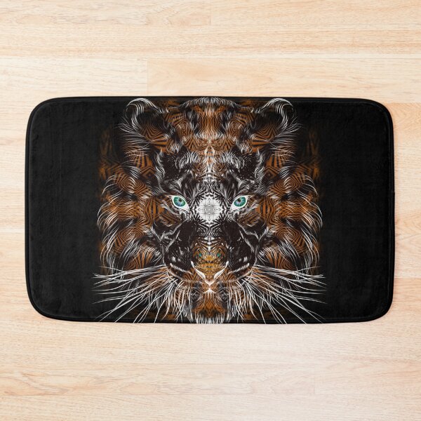 Item preview, Primal Tiger Mandala  with Turtle face on Nose Optical Illusion Funky Print designed and sold by BadassBazaar.