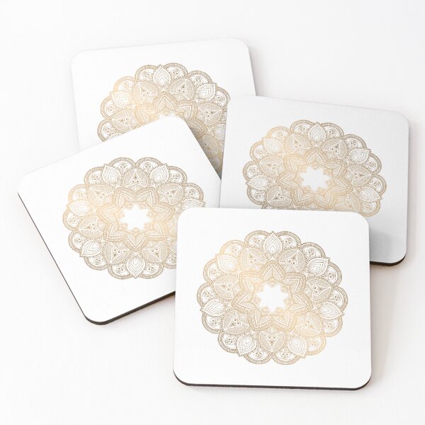 Item preview, Shiny Gold Mandala Illustration With White Shimmer designed and sold by Vic Torys ☆.