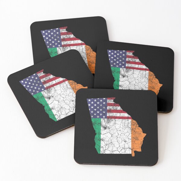 Item preview, Georgia Irish American Flag St Patrick's Day Saint Paddy  designed and sold by mchargue12.