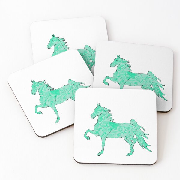 Item preview, Swirly Saddlebred Trotting Horse Mint designed and sold by theaadesigns.