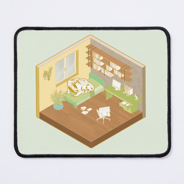 Item preview, Frog chilling in bedroom designed and sold by claretart.