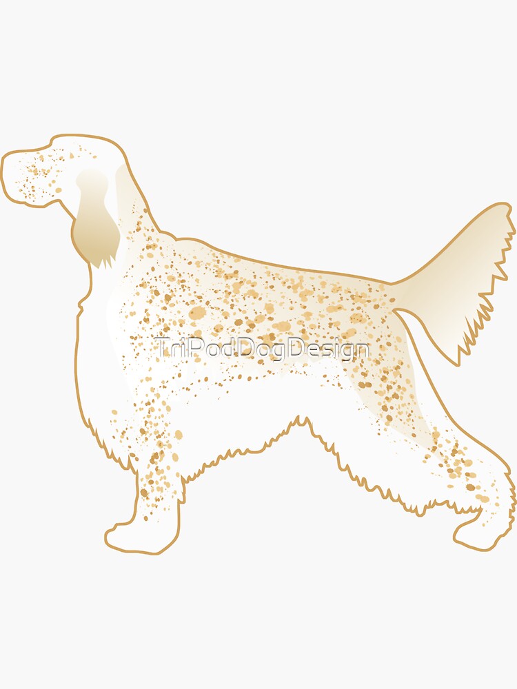 English Setter Dog Breed Silhouette by TriPodDogDesign