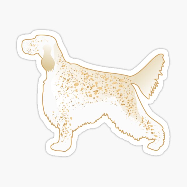 English Setter Dog Breed Silhouette Sticker