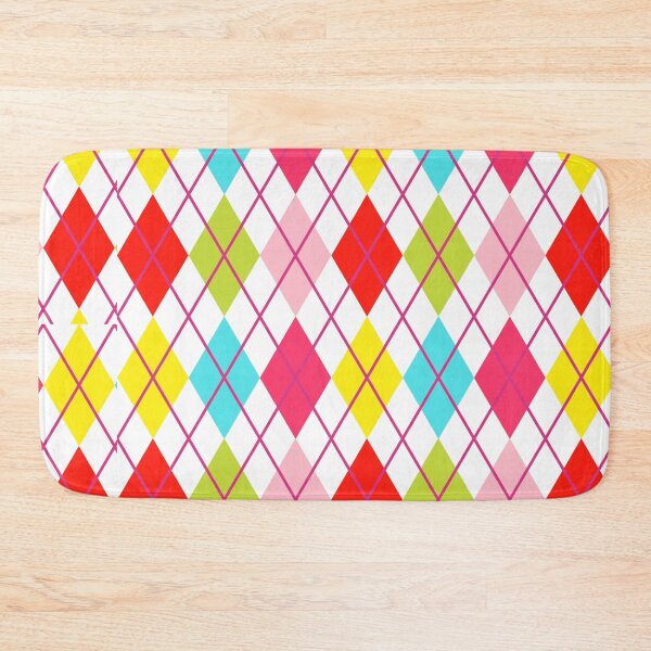 Item preview, Argyle Retro Vintage Print Red Teal Lime Yellow Pink Punk Girly designed and sold by Shayna Westfall.