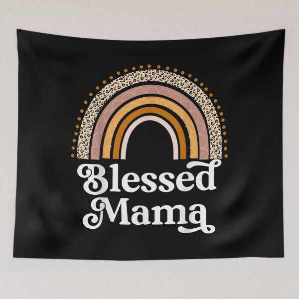 Item preview, Matching Blessed Mama Funny Messy Bun Graphic  designed and sold by mchargue12.