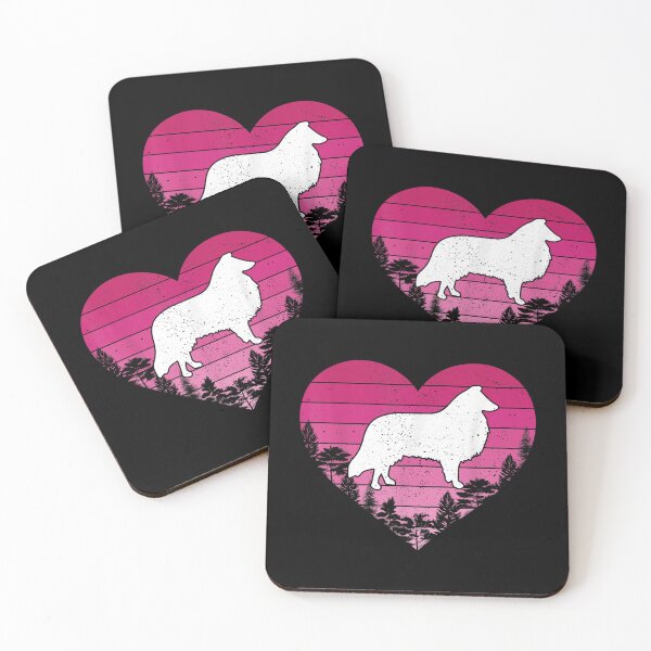 Item preview, Collie Dog Lover Retro Vintage Heart Collie Valentines Day  designed and sold by mchargue12.