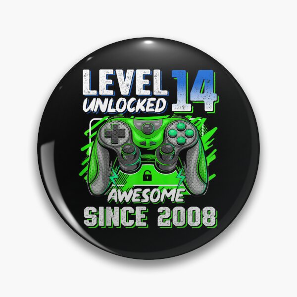 Item preview, 14 Yrs Old Gift Boy Level 14 Unlocked Awesome 2008 Birthday  designed and sold by mchargue12.