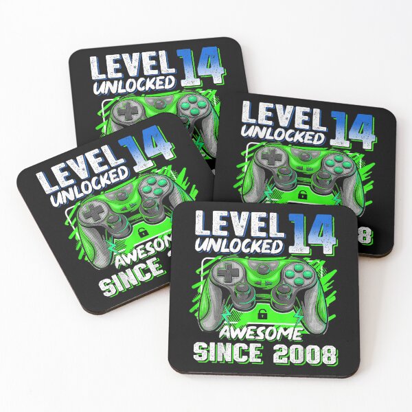 Item preview, 14 Yrs Old Gift Boy Level 14 Unlocked Awesome 2008 Birthday  designed and sold by mchargue12.