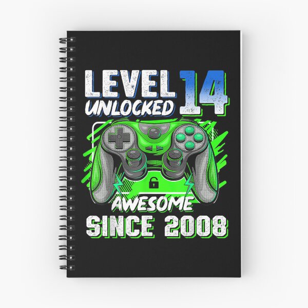 Item preview, 14 Yrs Old Gift Boy Level 14 Unlocked Awesome 2008 Birthday  designed and sold by mchargue12.