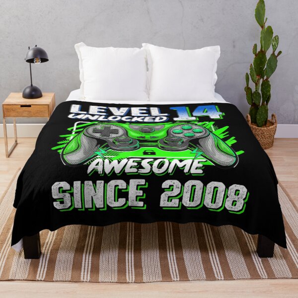 Item preview, 14 Yrs Old Gift Boy Level 14 Unlocked Awesome 2008 Birthday  designed and sold by mchargue12.