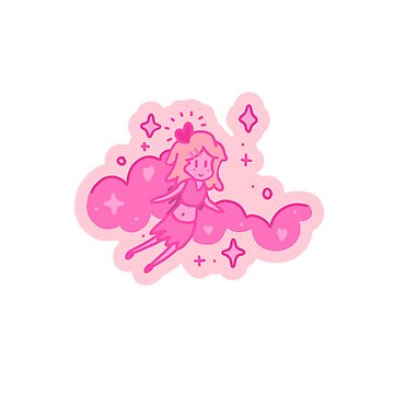 Artwork thumbnail, Cute Pastel Pink Floating Kawaii Girl by RikaMegumi
