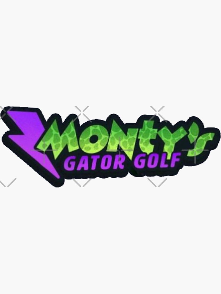 &ldquo;Monty&rsquo;s Gator Golf&rdquo; Sticker for Sale by miraculouslolli | Redbubble