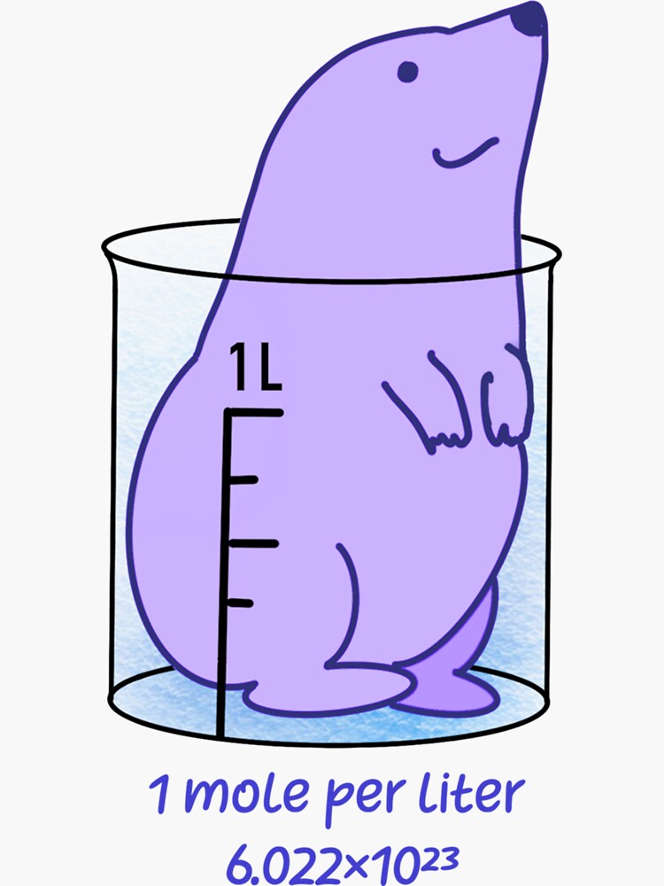 one-mole-per-litre-chemistry-pun-mole-sticker-by-cristopher049