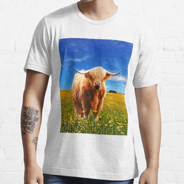 Mother and baby Cute jersey cow with buttercup flowers Essential T-Shirt  for Sale by ShereeDavinia