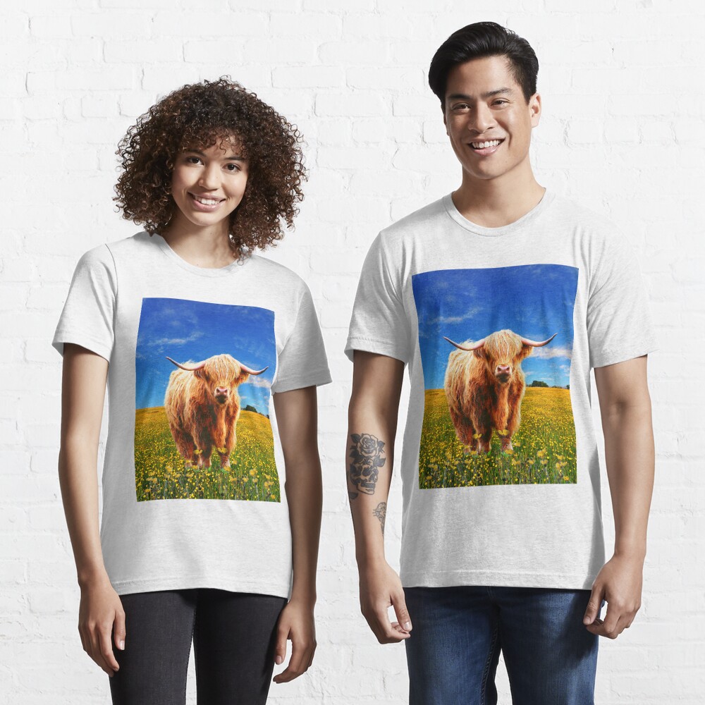 Mother and baby Cute jersey cow with buttercup flowers Essential T-Shirt  for Sale by ShereeDavinia