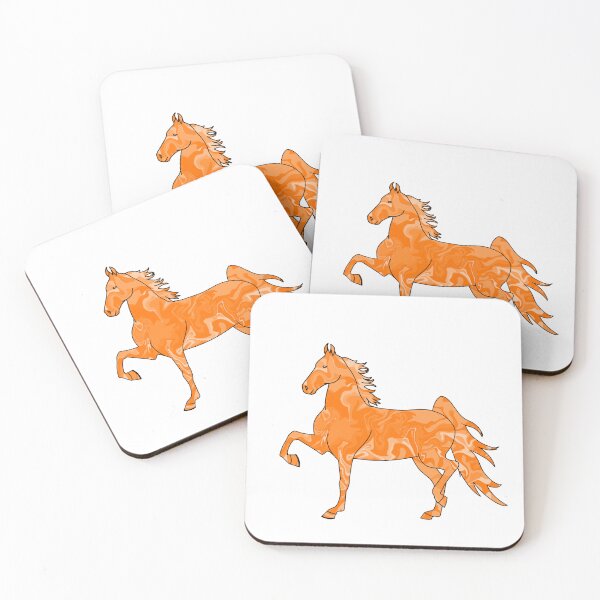 Item preview, Swirly Saddlebred Trotting Horse Orange designed and sold by theaadesigns.