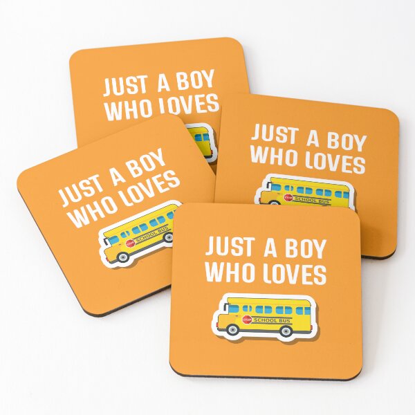 Item preview, Just a BOY Who Loves School Buses designed and sold by InnaPo ⭐⭐⭐⭐⭐.