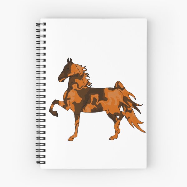Item preview, Swirly Saddlebred Trotting Horse Orange and Brown designed and sold by theaadesigns.