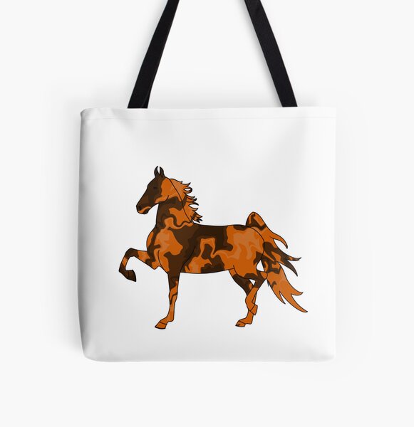 Aperçu de l'œuvre Swirly Saddlebred Trotteur Orange et Marron créée et vendue par theaadesigns.