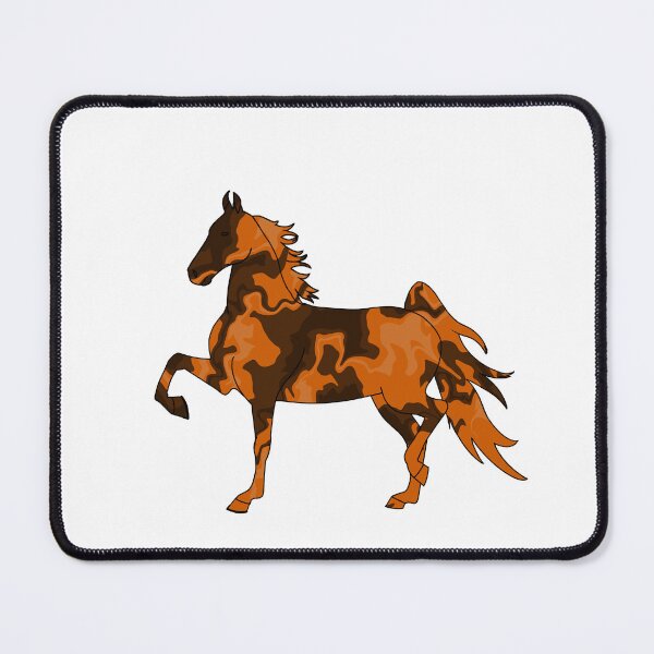 Item preview, Swirly Saddlebred Trotting Horse Orange and Brown designed and sold by theaadesigns.