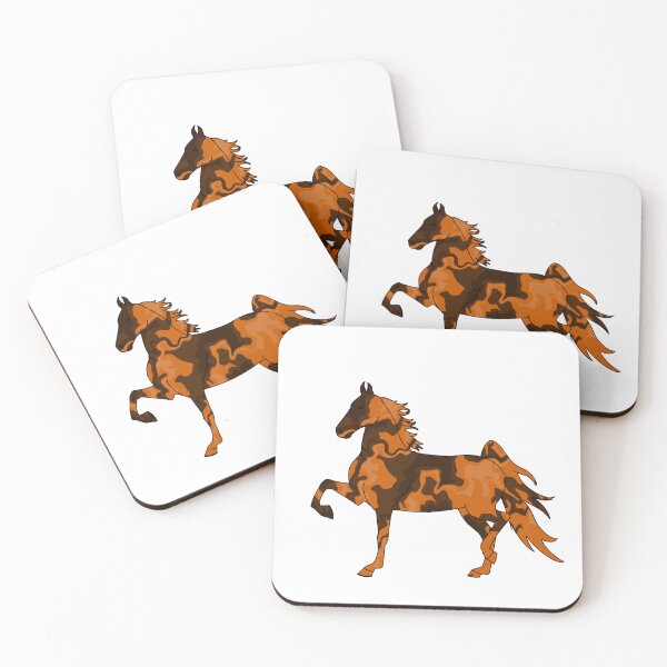 Item preview, Swirly Saddlebred Trotting Horse Orange and Brown designed and sold by theaadesigns.