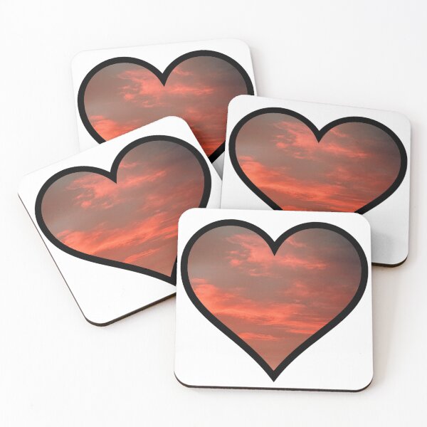 Item preview, Clouds at Sunset Heart designed and sold by BuzzySpaceBee.