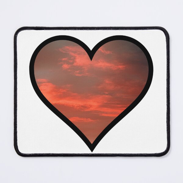 Item preview, Clouds at Sunset Heart designed and sold by BuzzySpaceBee.